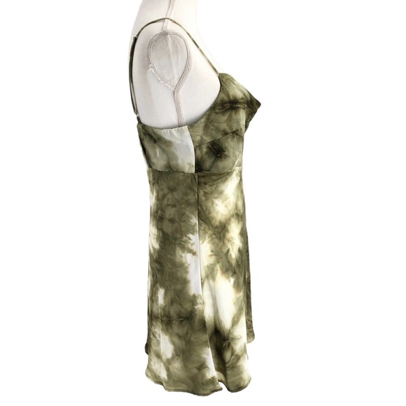 Lulu’s NEW Womens Size Large Cool Vibes Mini Slip Dress Tie Dye Cowl Neck - Picture 6 of 9